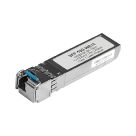 10G Fiber SFP+ Transceiver WDM-B, Single Mode 10Km / LC / TX:1330nm RX:1270nm, 0 To 70C
